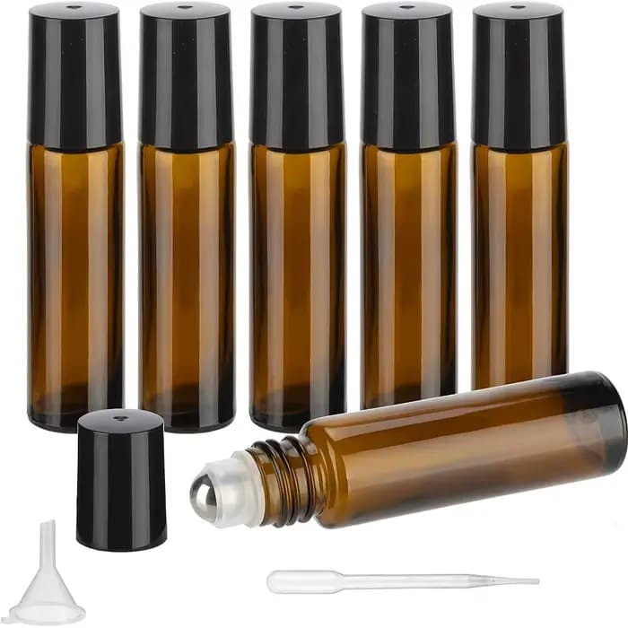 Bouteilles vides en verre ambré de 5/10ml, 5/10 pièces, rechargeables, pour Test d'échantillon, flac