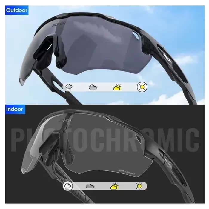 Lunettes de soleil photochromiques SCVCN, lunettes de cyclisme, lunettes de vélo VTT, lunettes de sp