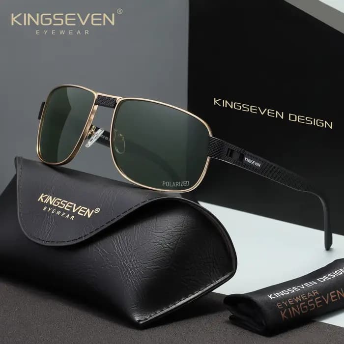 KINGSEVEN hommes lunettes de soleil polarisées UV400 mode grand cadre Vintage rétro classique lunett