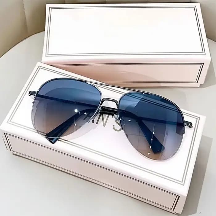 Lunettes de soleil pilote à grande monture pour hommes, verres dégradés, anti-reflets, UV400, lunett