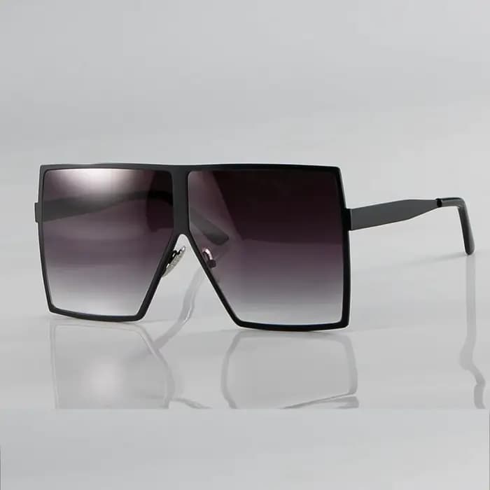 CCSPACE-Lunettes de soleil carrées dorées pour femmes, monture en métal, nuances brunes, marque vint