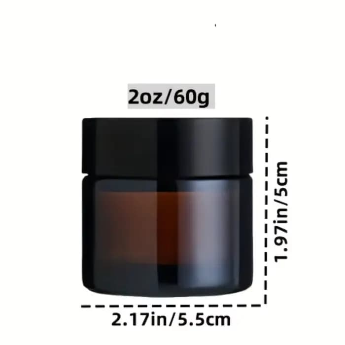 Bouteilles de crème en verre rechargeables de 60g, bouchon, récipients vides pour crèmes et lotions 