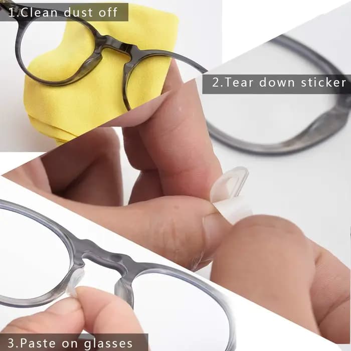 Plaquettes nasales antidérapantes en Silicone, 10/20 pièces, Support de nez pour lunettes légères, a