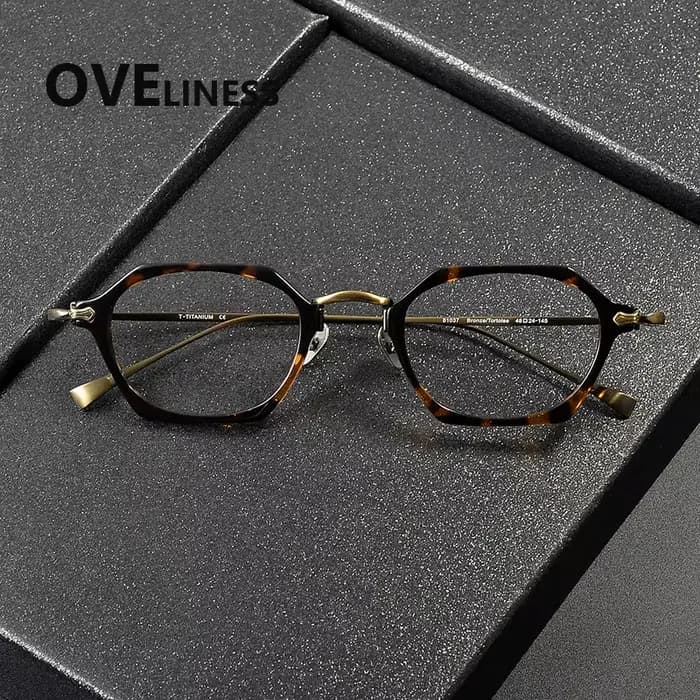 Acétate titane lunettes cadre hommes marque Design Vintage rétro carré lunettes cadres femmes lunett
