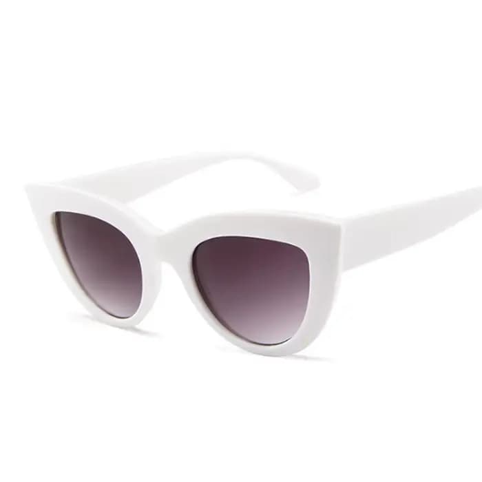 Marque lunettes De soleil yeux De chat femme mode grand cadre lunettes De soleil femme plastique rét