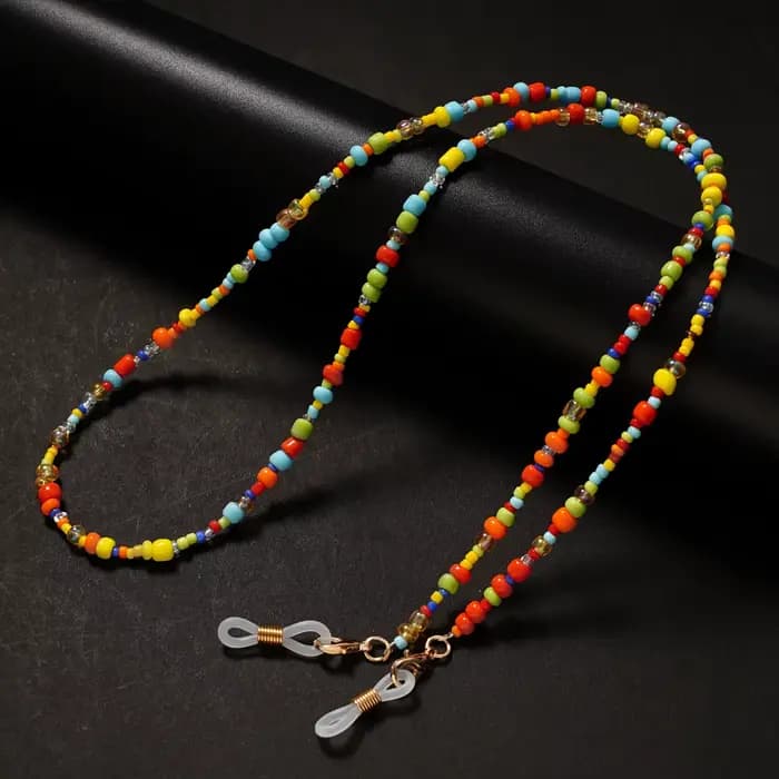 Chaînes de lunettes de soleil pour femmes, chaînes en cristal avec perles acryliques, câbles en cris
