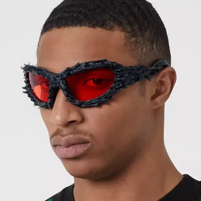 Lunettes de soleil tendance à monture irrégulière pour femmes et hommes, lunettes de soleil Punk ins