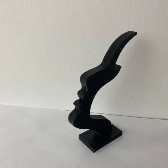 Support de Présentation Minimaliste pour Lunettes, Motif Visage Abstrait Imprimé en 3D, Décoration T