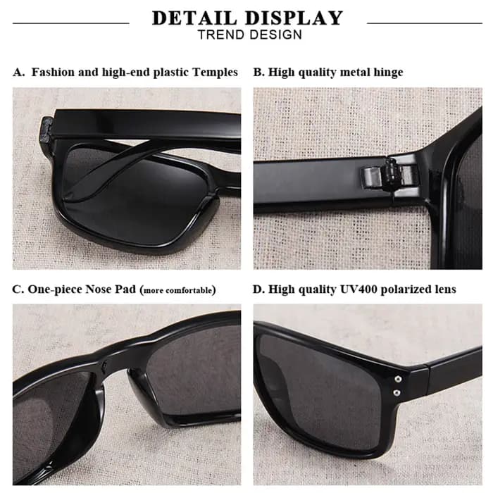 Nouvelles lunettes de soleil polarisées de luxe de haute qualité KIDIN 2026, carrées, pour sports de
