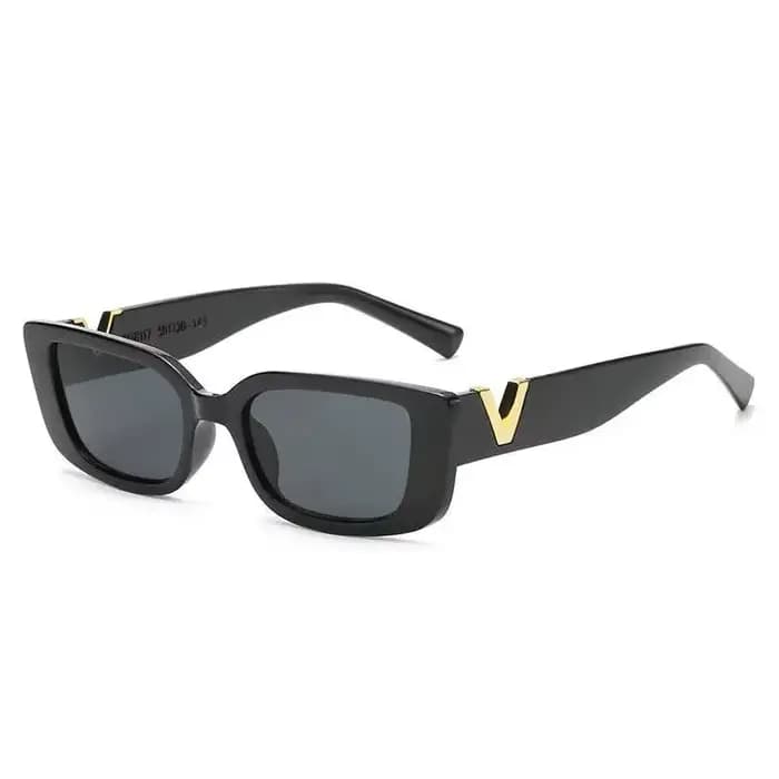 Lunettes de soleil rectangulaires rétro, lunettes de soleil à petite monture, marque WOarmacBrand De