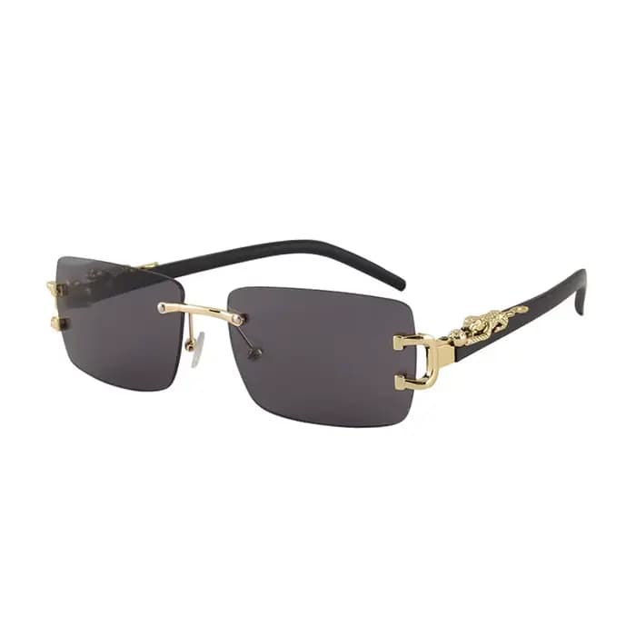 Lunettes de soleil rectangulaires personnalisées sans cadre pour femmes et hommes, 1 pièce, à la mod