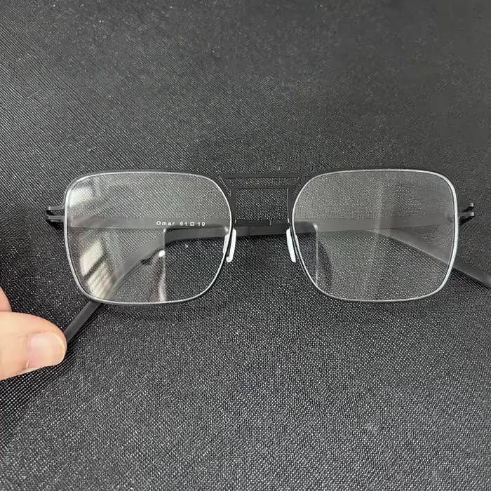 Lunettes carrées créatives, monture faite à la main, sans vis, Ultra légère, à jante fine, pour homm