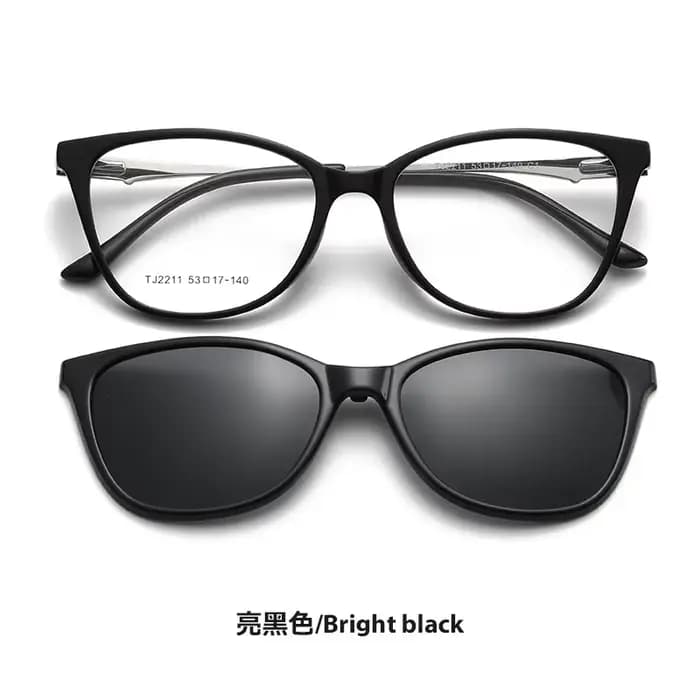Lunettes de soleil magnétiques à Clip et monture de lunettes optiques pour femmes, Vision polarisée,