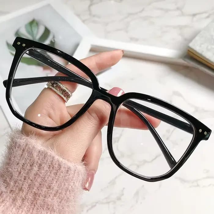 Lunettes carrées anti-lumière bleue pour hommes et femmes, lunettes de myopie à monture transparente