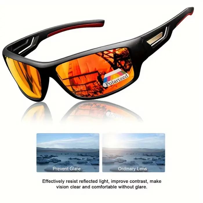 Lunettes de soleil polarisées de sport, monture enveloppante de Camouflage, lentilles multicolores p