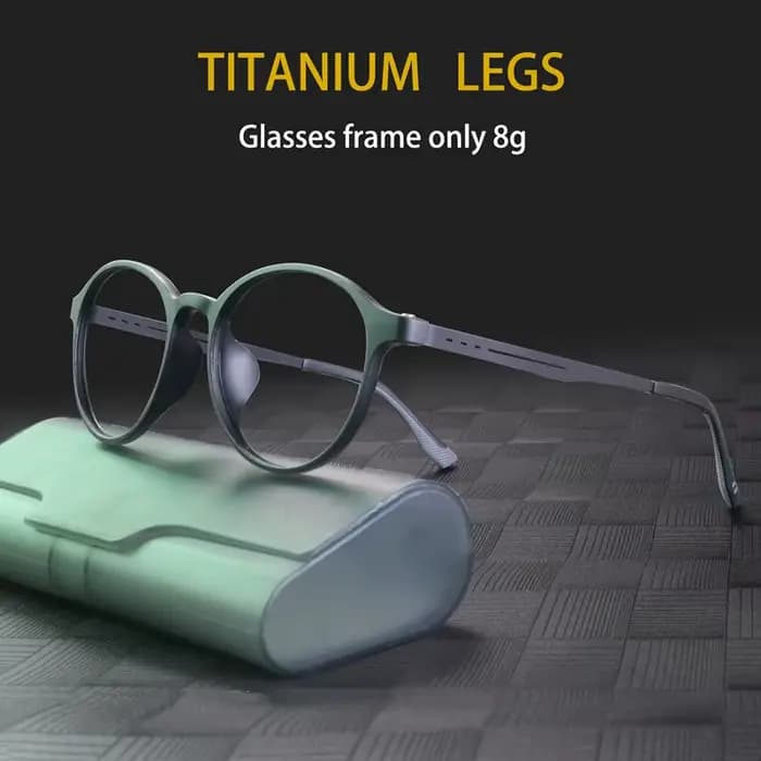 Lunettes de Myopie TR90 Ultralégères en Alliage de Caoutchouc et de Titane, Monture de Lunettes Rétr