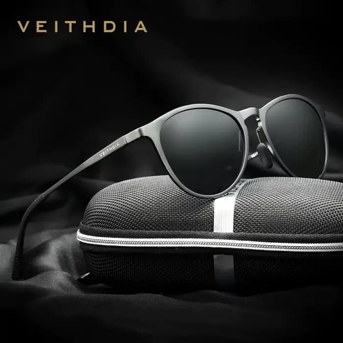 VEITHDIA-Lunettes de soleil rétro en aluminium magnésium pour hommes femmes, lunettes de soleil de c