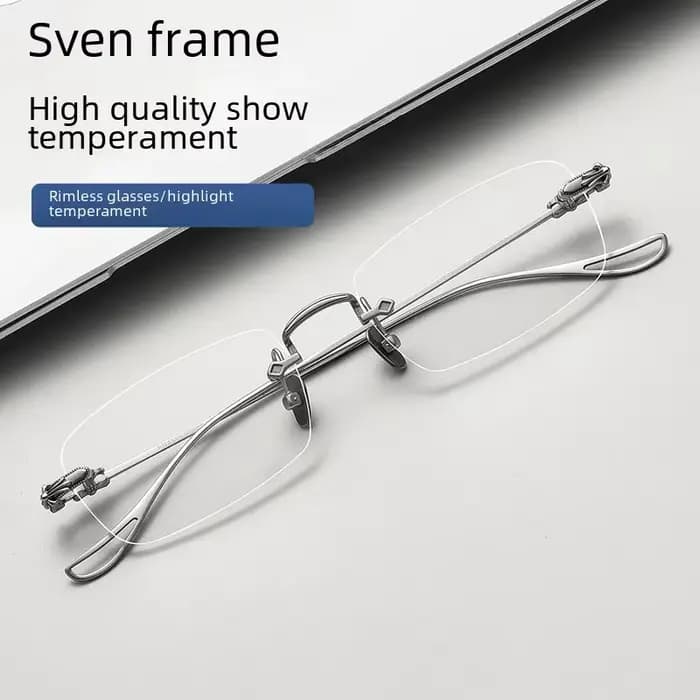 Lunettes de Prescription optiques en titane pur pour hommes, montures d'affaires ultralégères sans c