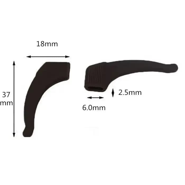 10/20/30/100 pièces anti-dérapant Silicone oreille poignée lunettes jambe oreille crochet bouchon su
