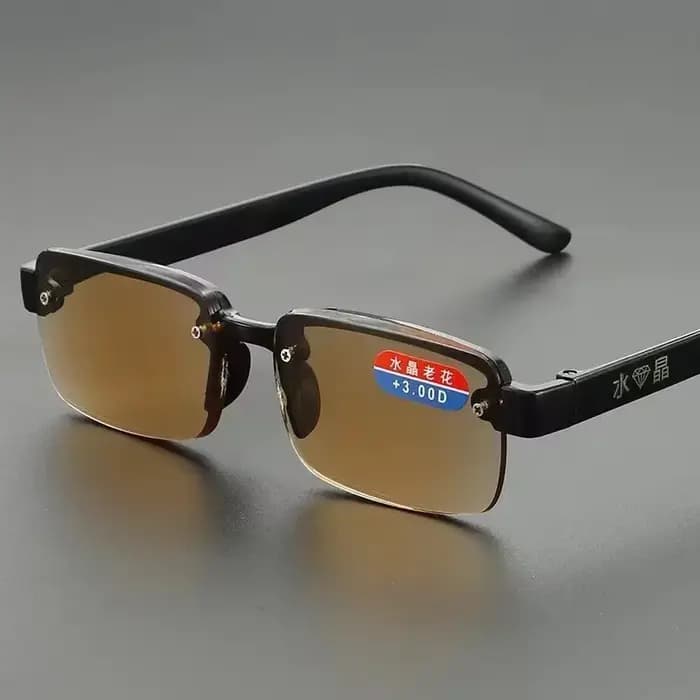Lunettes de lecture demi-monture de haute qualité pour hommes lunettes de presbytie en pierre origin