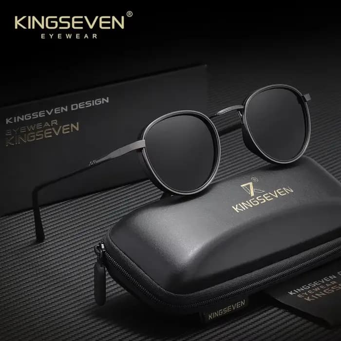 KINGSEVEN Vintage lunettes de soleil conduite en plein air cadre rond hommes femmes lunettes de prot