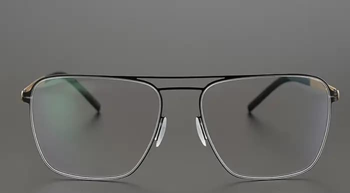 Lunettes optiques de pilote à double faisceau faites à la main pour hommes et femmes, cadre de lunet