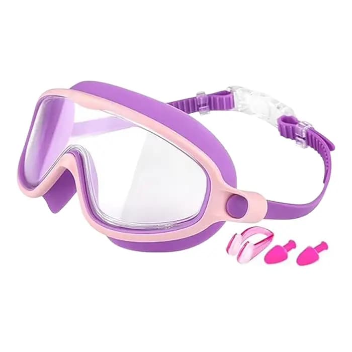 Lunettes de natation Anti-buée pour enfants, sans fuite, avec bouchons d'oreille, pince-nez pour enf