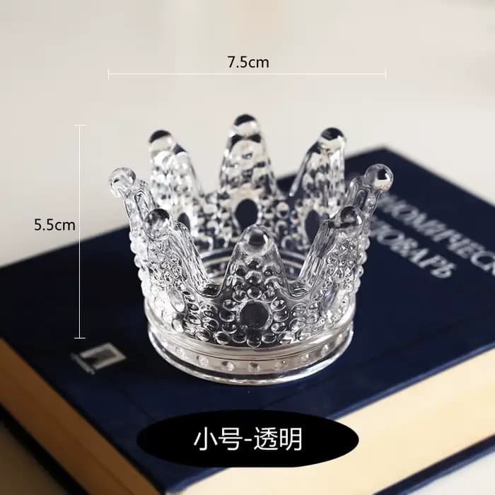 Bougeoir européen en verre à petite couronne, bougeoirs de Table à manger de nuit, décoration créati