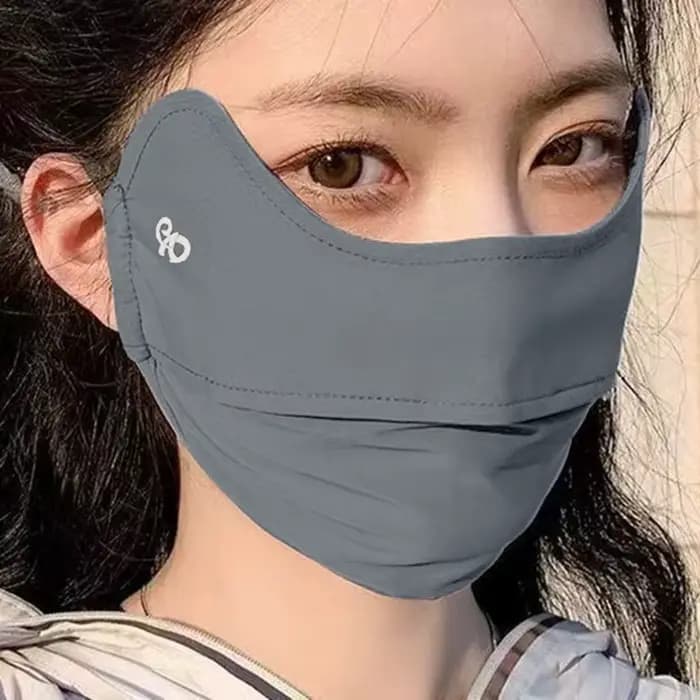 Écharpe de Protection solaire pour le visage, masque fin en soie glacée, voile de couverture d'été, 