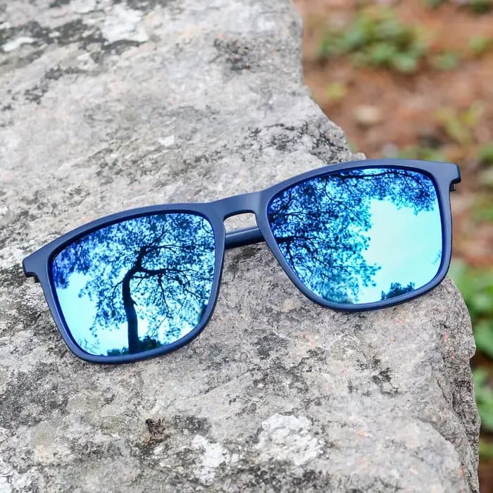AOFLY-Lunettes de soleil de sport pour hommes et femmes, lunettes de soleil miroir carrées, lunettes
