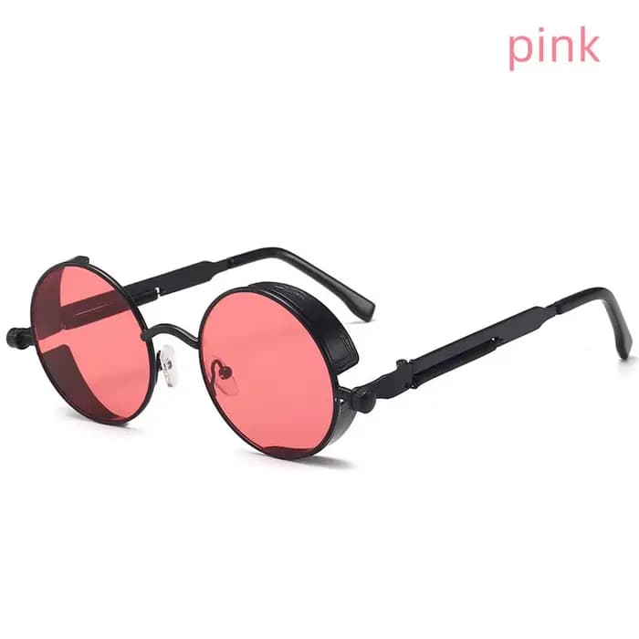 Lunettes de soleil rondes Steampunk pour hommes et femmes, lunettes rétro, modèles européens et jeun