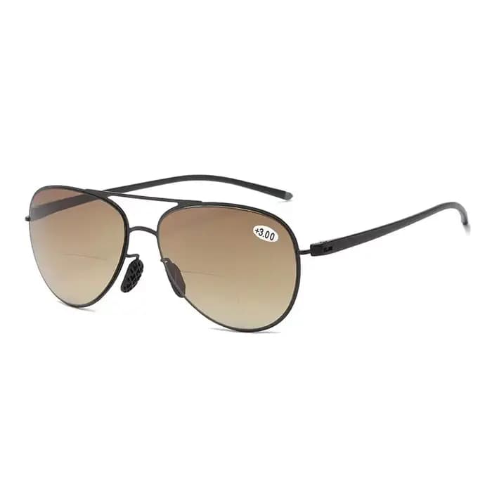Lunettes de lecture bifocales pour hommes, lunettes de soleil à Double pont, Look masculin de loin e