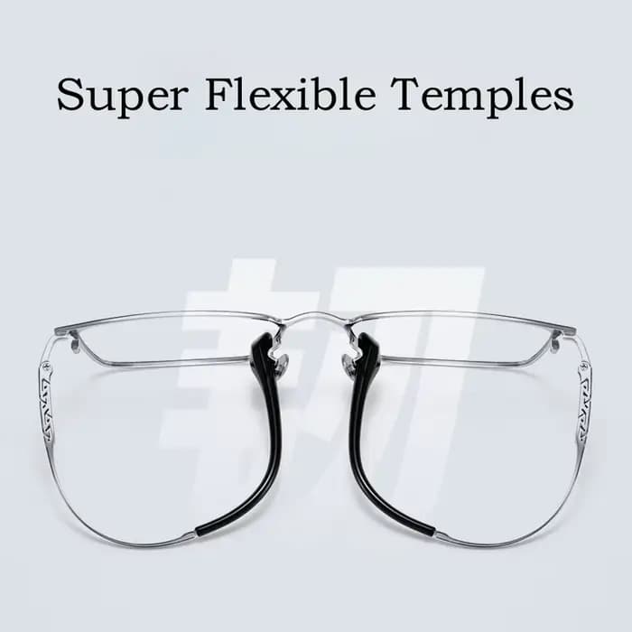 YIMARUILI Ultra-léger affaires Simple luxe lunettes myopes rétro carré pur titane optique lunettes d