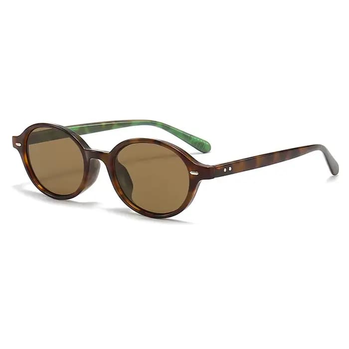 Rétro petites lunettes de soleil ovales femmes hommes Rivets nuances lunettes de mode lunettes de so