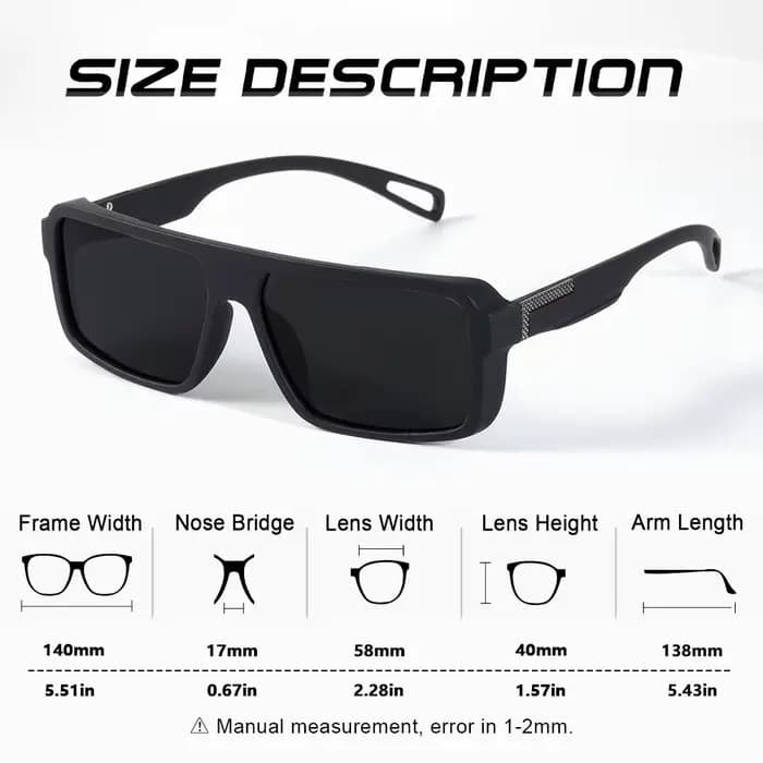 CRIXALIS classique carré lunettes de soleil polarisées pour hommes femmes mode sport lunettes de sol