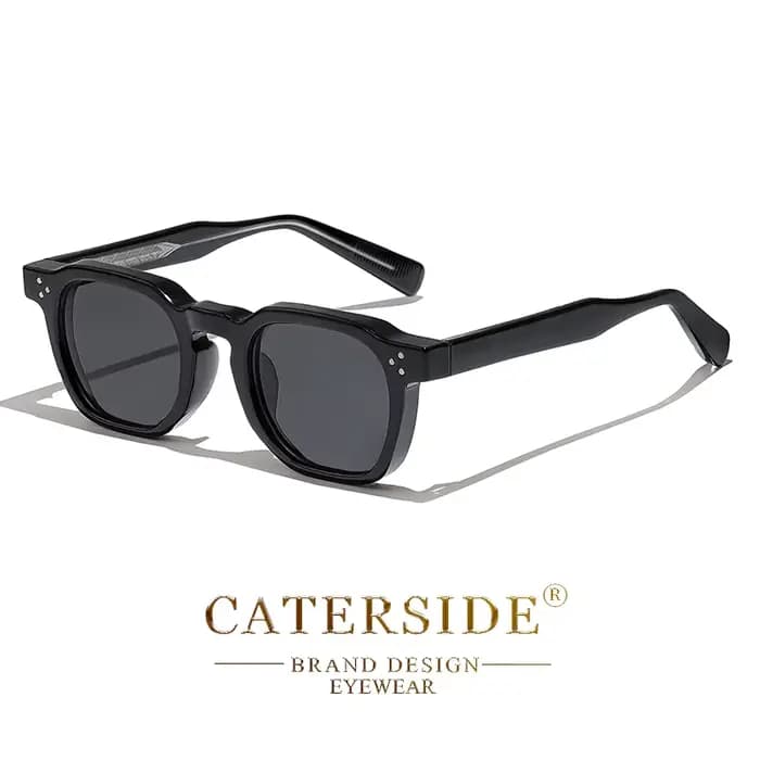 Lunettes de soleil tendance CATERSIDE pour hommes, monture carrée petite taille, design personnalisé