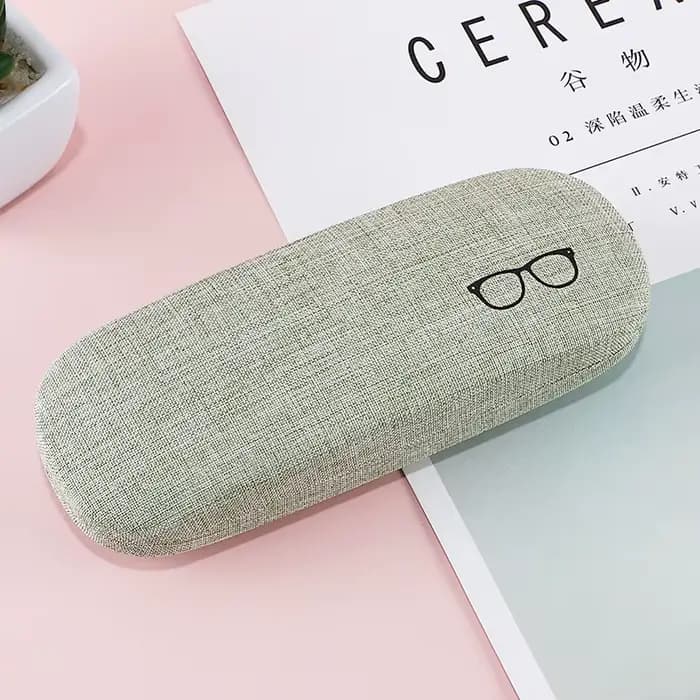 Étui à lunettes de haute qualité pour hommes et femmes, en tissu de lin, étui rigide portable pour l