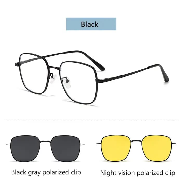 Lunettes de lecture polarisées magnétiques à clipser pour hommes et femmes, verres optiques pour myo