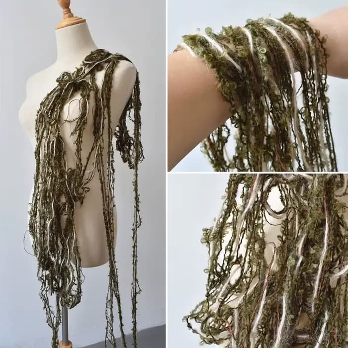 Mélange de laine vert enge, accessoires de dentelle de transformation, conception de mariage, décora