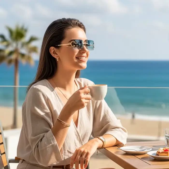 HBK rétro lunettes de soleil sans monture pour femmes hommes petit carré cadre doré marque Design th