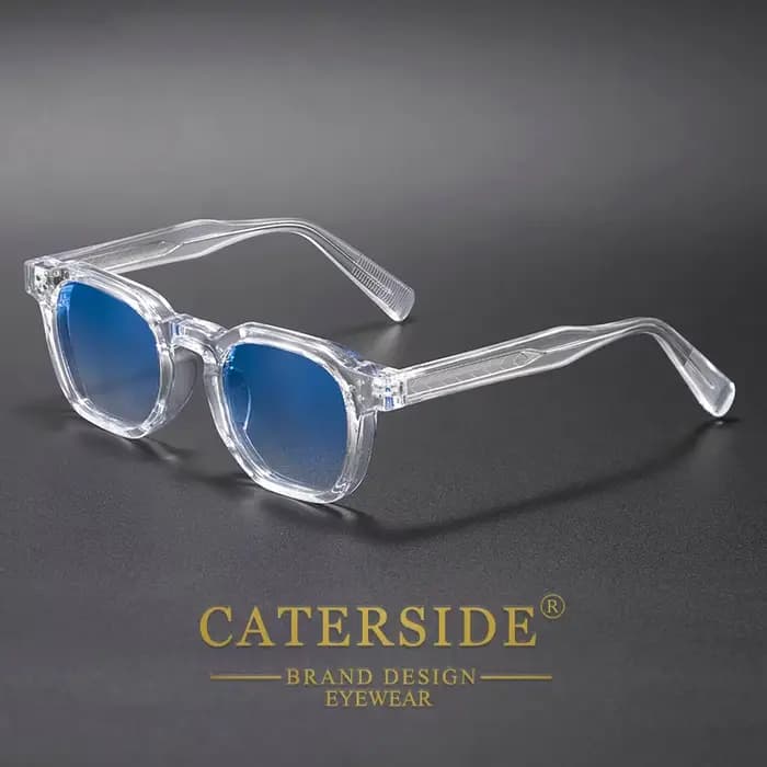 CATERSIDE Nouvelles Lunettes de Soleil Carrées Tendance Style Punk pour Hommes, Design Personnalisé,
