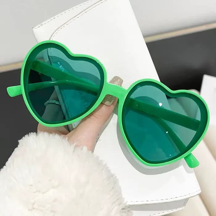 Nouvelles Lunettes de Soleil Vintage Cœur pour Femme et Homme, Lunettes de Soleil Circulaires pour H