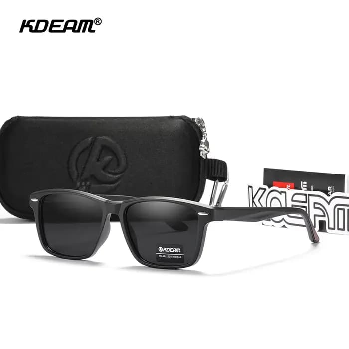 KDEAM – lunettes de soleil polarisées carrées assorties pour hommes et femmes, monture en matériau T