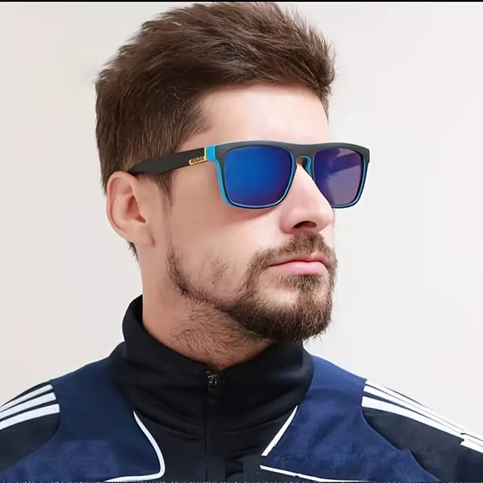 Lunettes de soleil polarisées carrées, 2 pièces, Anti-éblouissement, pour fête d'été, vacances, voya