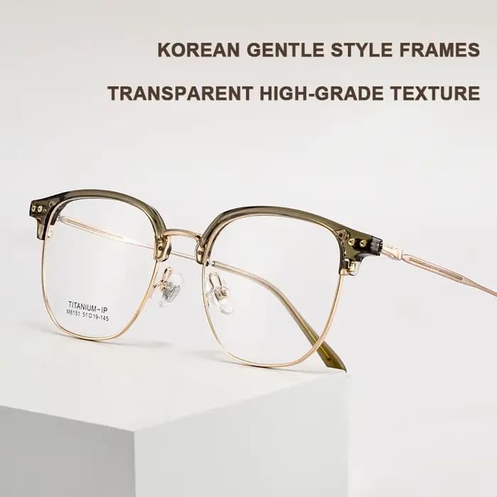 2025 nouveau cadre en titane lunettes polygonales cadre hommes acétate sourcil cadre lunettes à la m