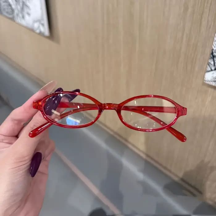 Y2K rétro ovale carré lunettes coloré petit cadre lunettes cadre femmes Anti lumière bleue ordinateu
