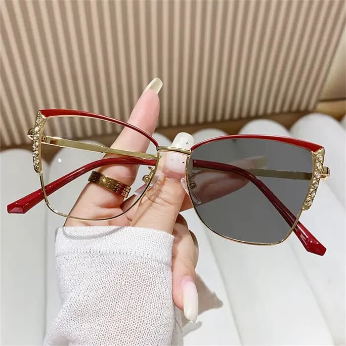 Lunettes Vintage à couleur changeante, monture métallique, à la mode, pour écran