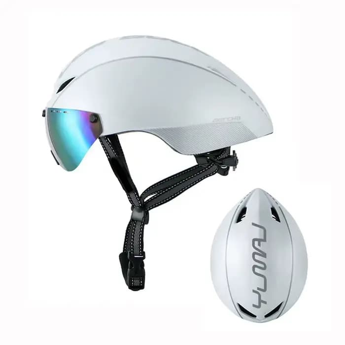 YUMAJ nouveau Aero TT casque de vélo de route lunettes course cyclisme vélo sport casque de sécurité
