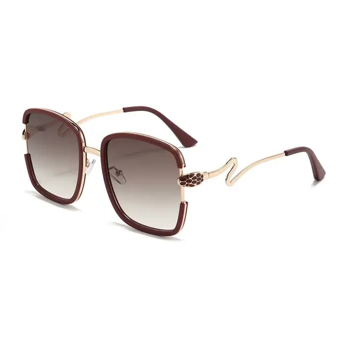 Lunettes de soleil carrées Vintage pour femmes, Design de marque tête de serpent, lunettes de soleil