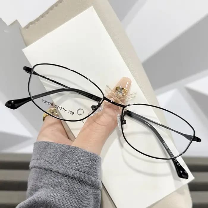 Lunettes de couleur Champagne pour femmes, monture en métal or Rose à la mode, lunettes de myopie, l